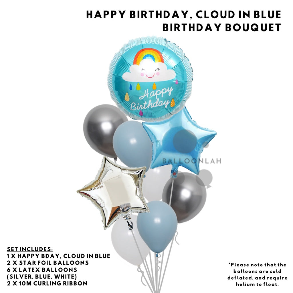 🌈 PASTEL Birthday Party Essentials Kids Cloud Rainbow [READY STOCK IN SG]