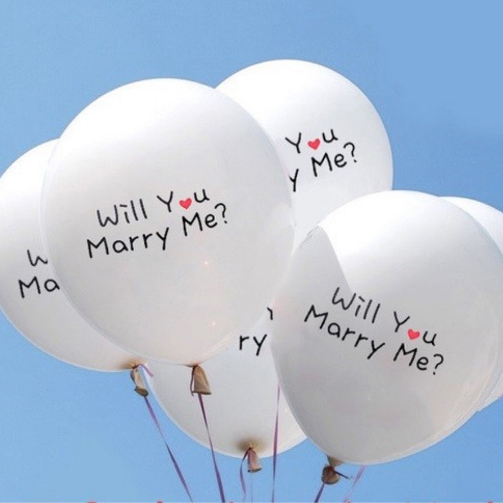 💍 Will You Marry Me 12-inch Latex Balloons Wedding Proposal [READY STOCK IN SG]