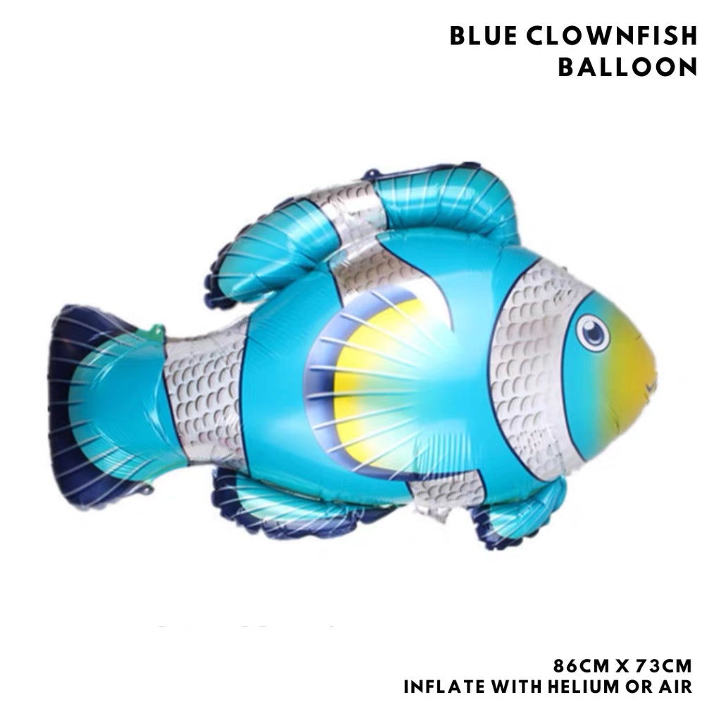 SEA CREATURE Shark Starfish Octopus Fish Foil Balloon Garland Birthday Decoration [READY STOCK IN SG]