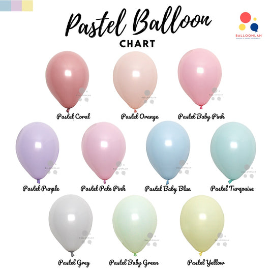 10" Pastel Colour Helium Latex Balloon [READY STOCK IN SG]
