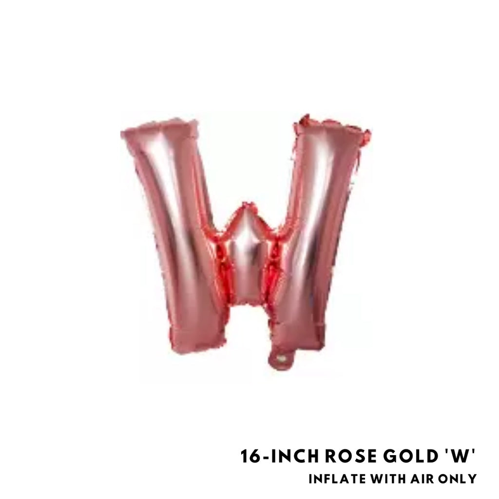 16-inch Rose Gold Letter Foil Number Foil Balloons Air [READY STOCK IN SG]