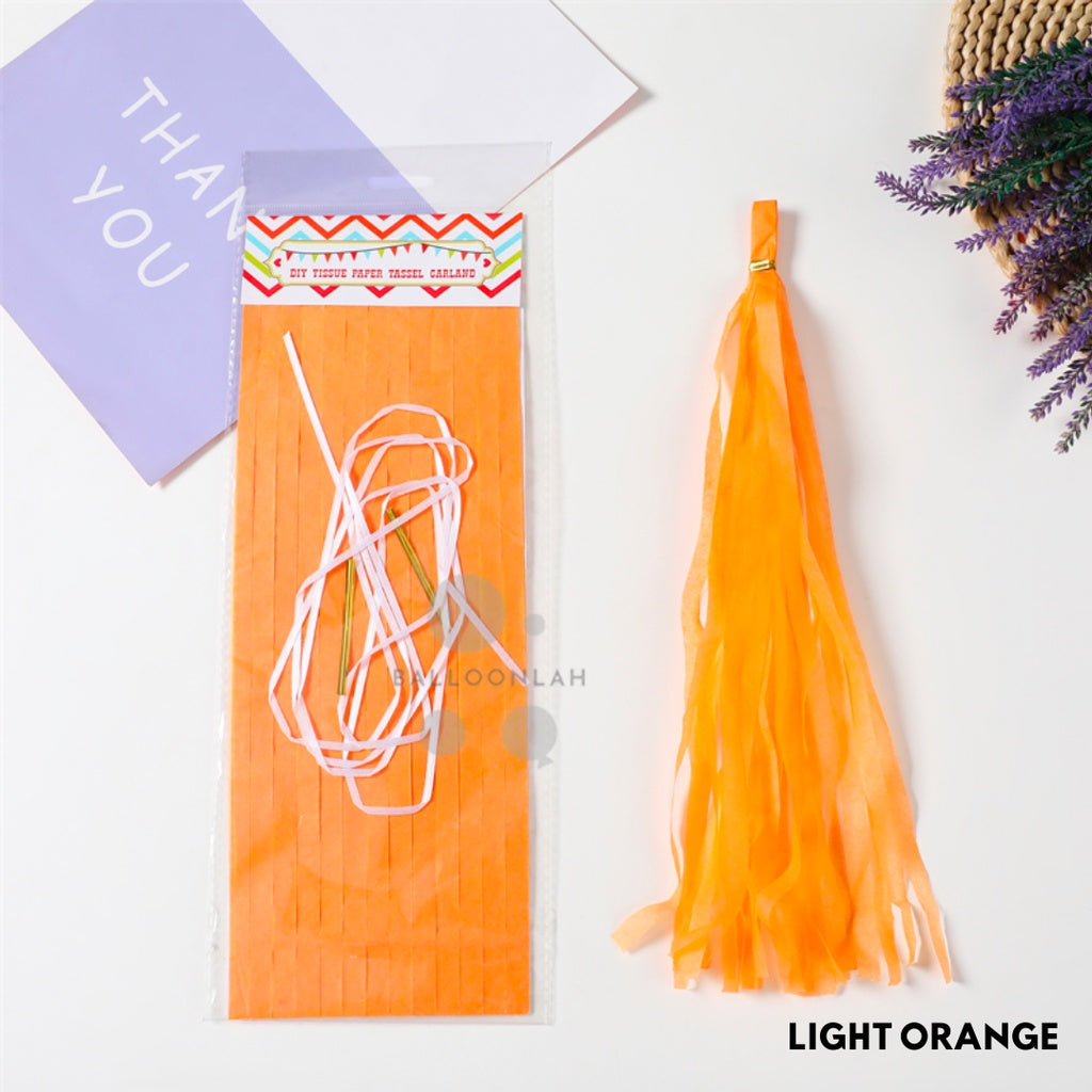 Paper Tassel Garland DIY Birthday Decoration Tissue Paper Garland [READY STOCK IN SG]