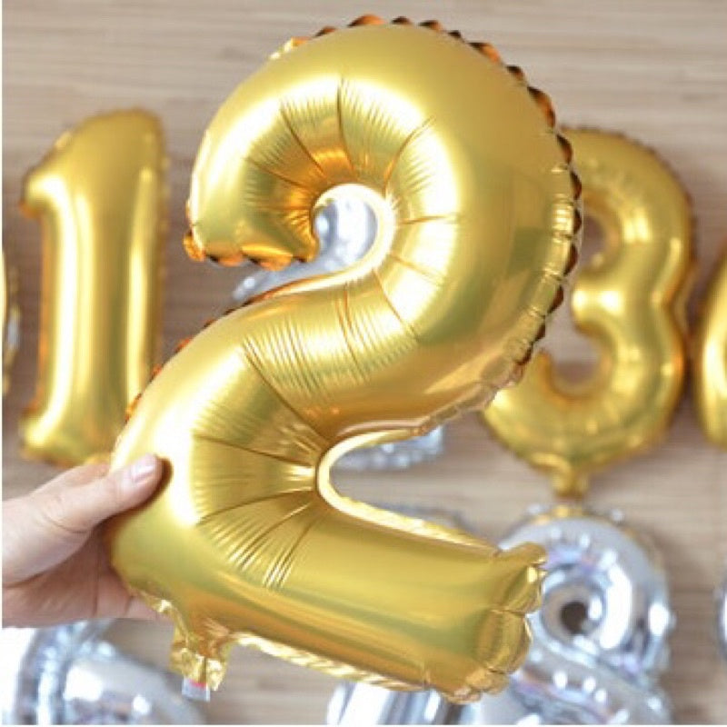 Number Foil Balloons 16-inch 40-inch Helium Air [READY STOCK IN SG]