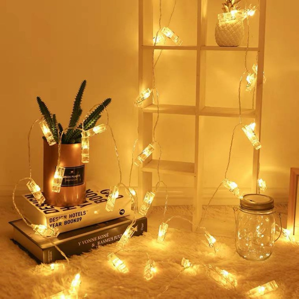 📸 LED Photo Clips String Lights Warm Light 1.5M 3M [READY STOCK IN SG]