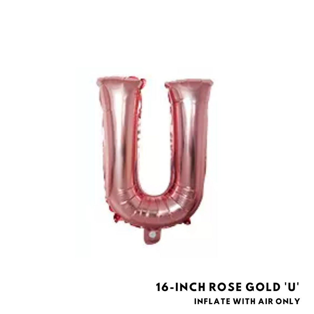 16-inch Rose Gold Letter Foil Number Foil Balloons Air [READY STOCK IN SG]