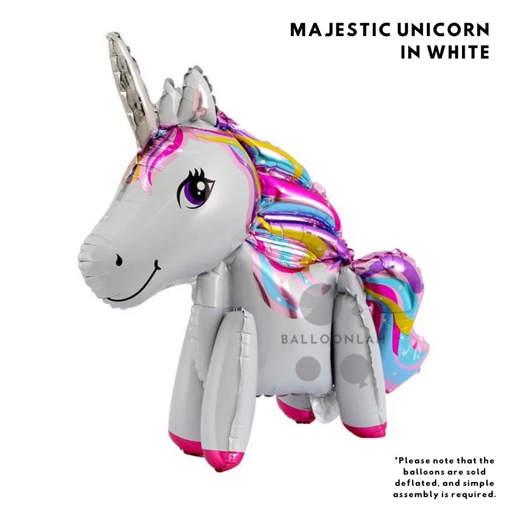 3D Standing Unicorn Foil Balloon Airwalker Birthday Party Decoration Unicorn [READY STOCK IN SG]