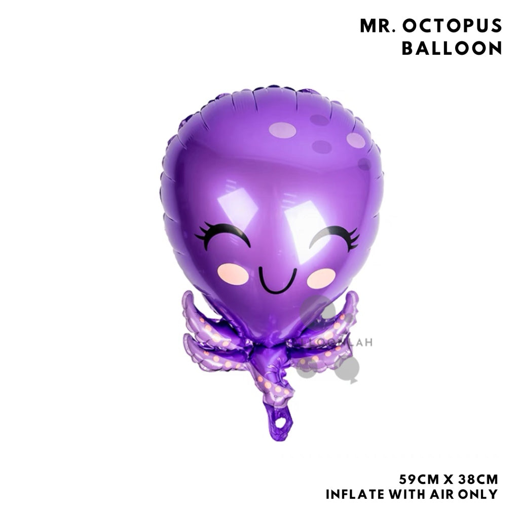 SEA CREATURE Octopus Fish Foil Balloon Garland Birthday Decoration Sea Creatures [READY STOCK IN SG]