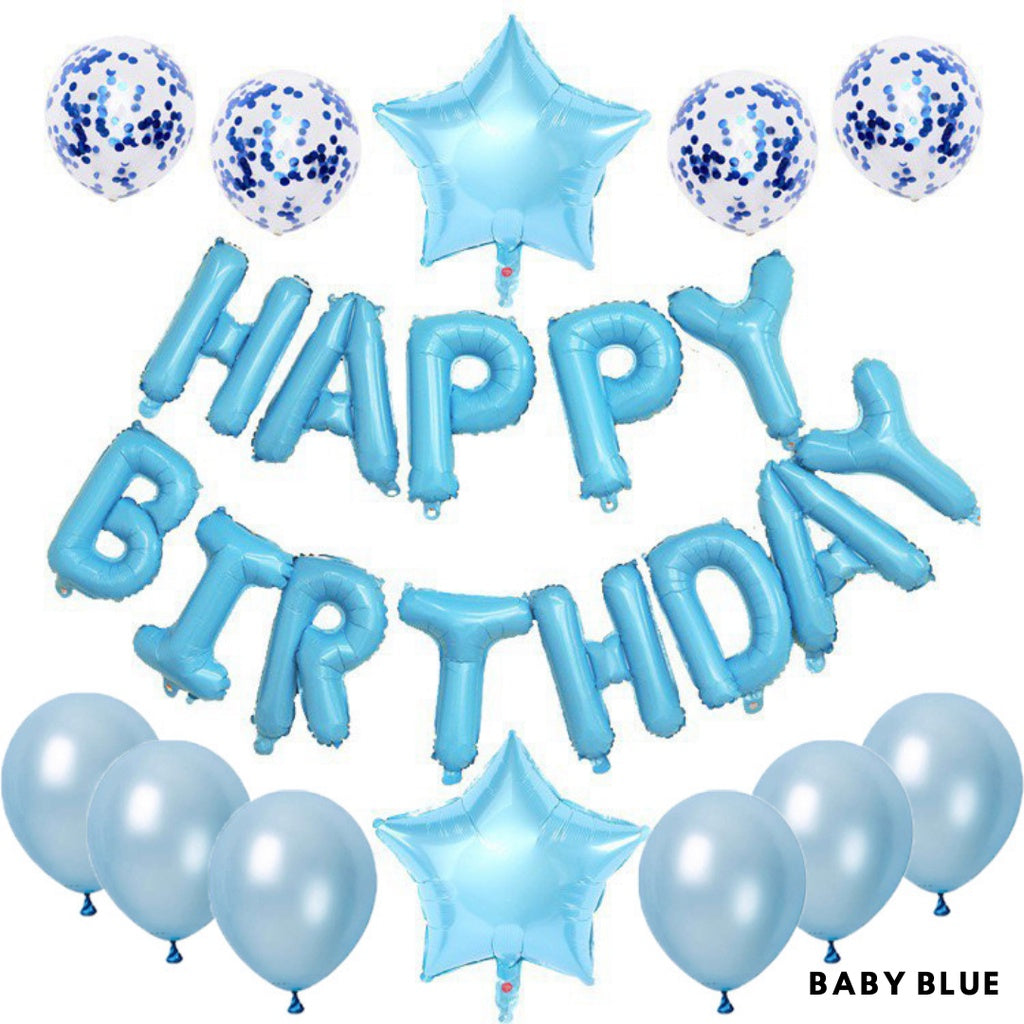 Happy Birthday Balloon Decoration Value Pack Background Banner Package Set [READY STOCK IN SG]