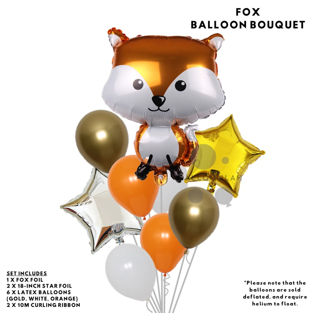🌳 WOODLAND Animal Bunny Squirrel Hedgehog Balloon Bouquet [READY STOCK IN SG]