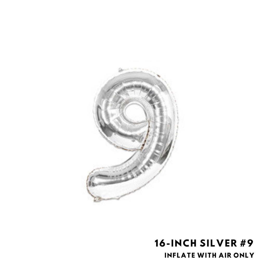 16-inch Silver Letter Foil Number Foil Balloons Air [READY STOCK IN SG]