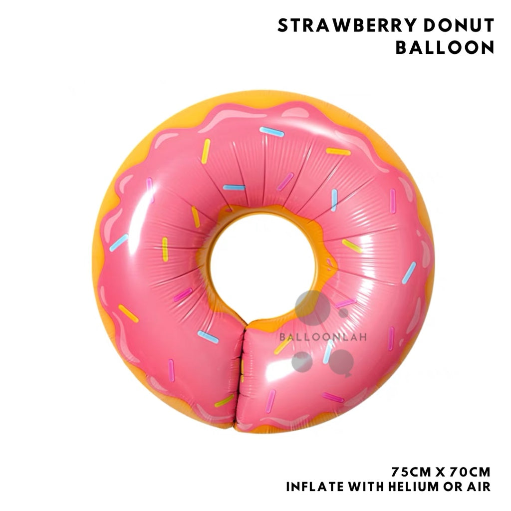 Donut Ice Cream Pizza Popcorn Foil Balloon Garland Birthday Decoration [READY STOCK IN SG]