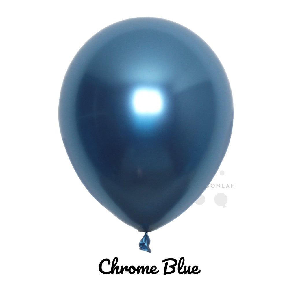 12" METALLIC Chrome Colour Helium Latex Balloons [READY STOCK IN SG]