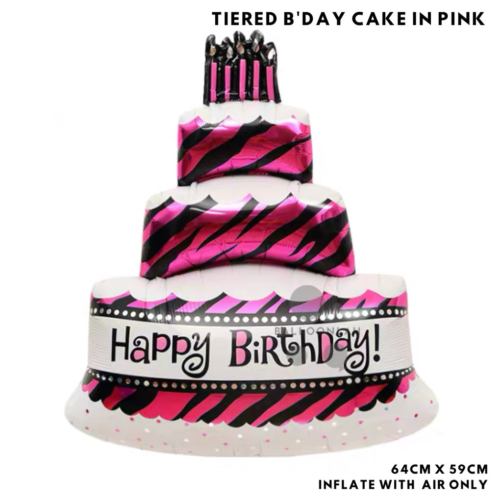 Birthday Cake Foil Balloon Birthday Decoration [READY STOCK IN SG]
