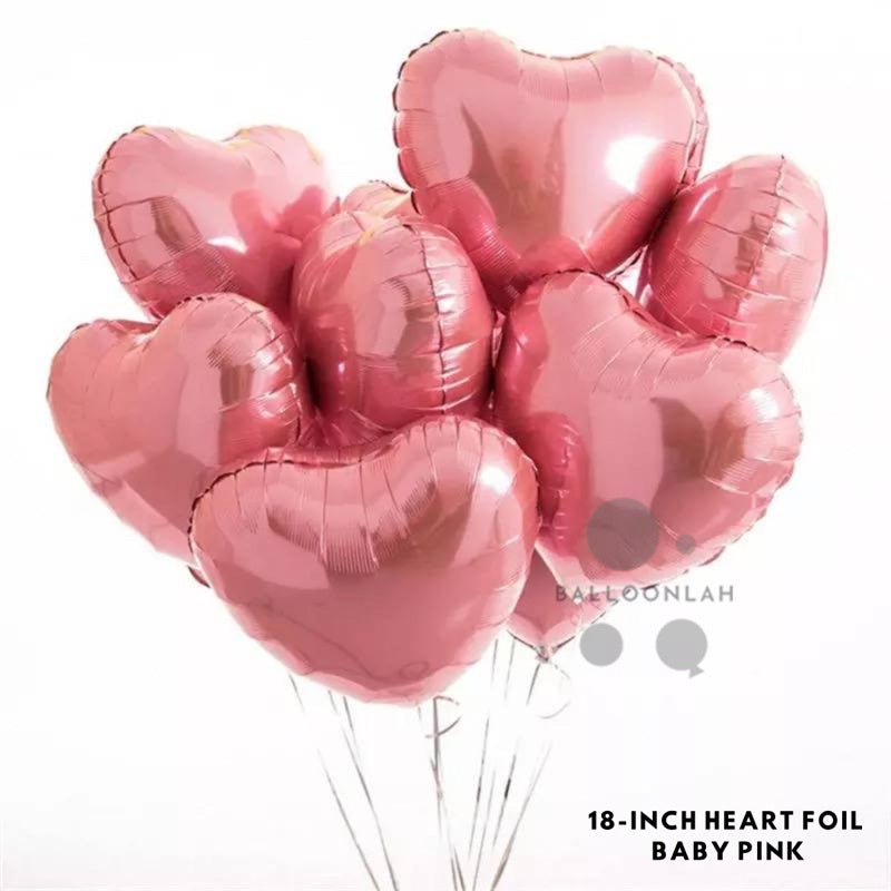 ❤️ 18-inch HEART Foil Balloons Love Wedding Proposal Decoration [Ready Stock in SG]