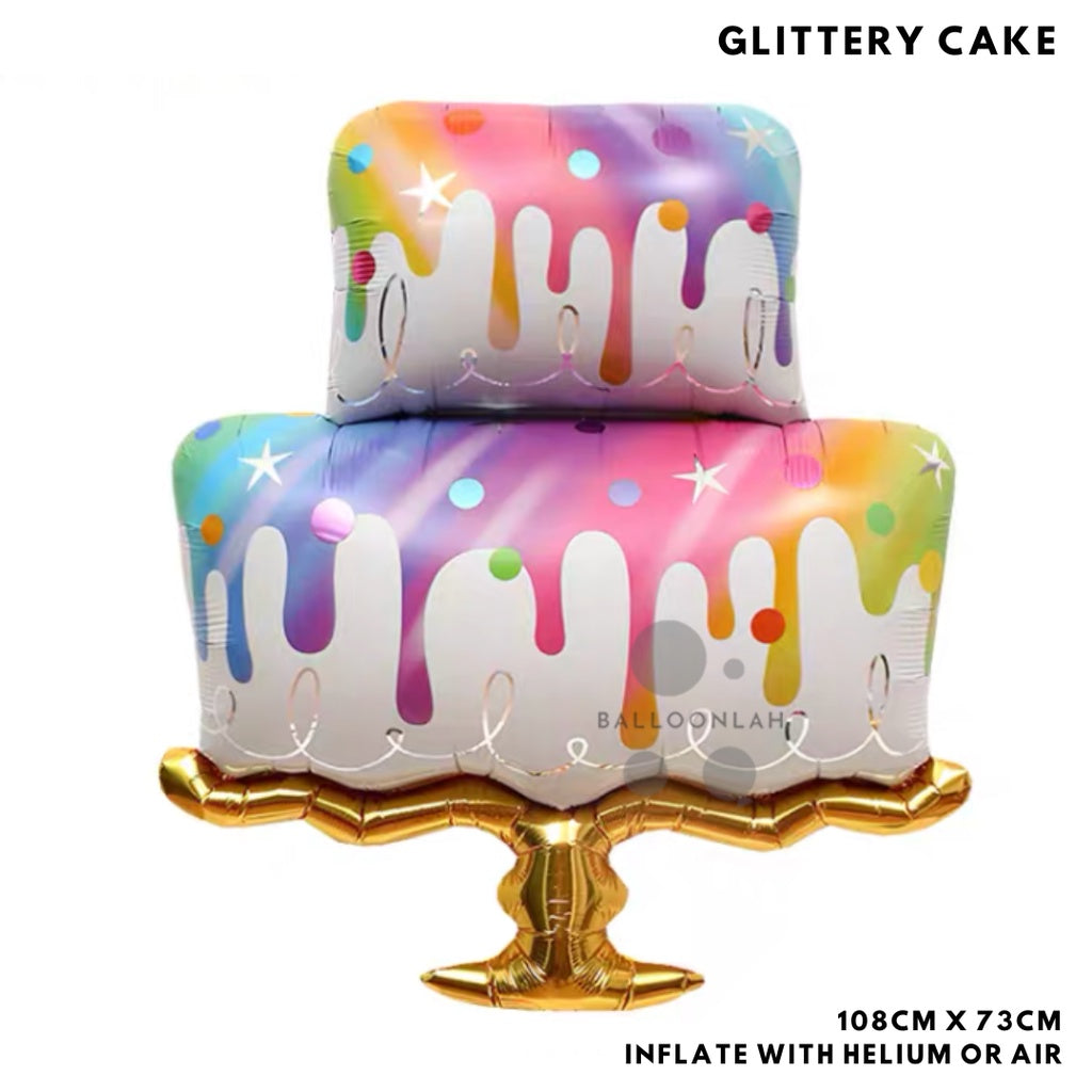 Birthday Cake Foil Balloon Birthday Decoration [READY STOCK IN SG]