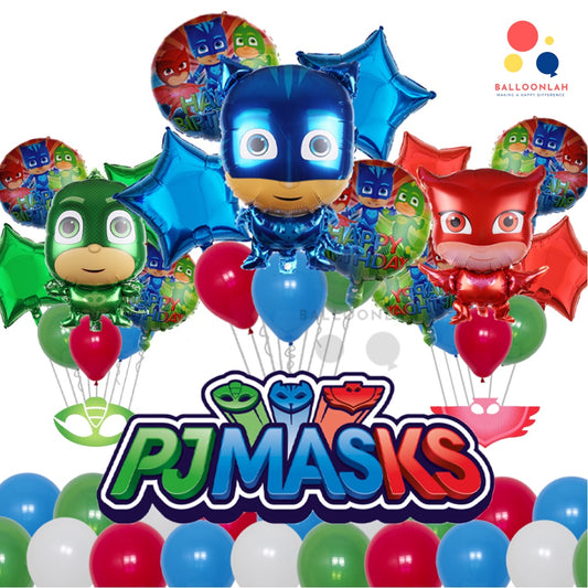 🎭PJ MASKS Cartoon Themed Birthday Balloons [READY STOCK IN SG]