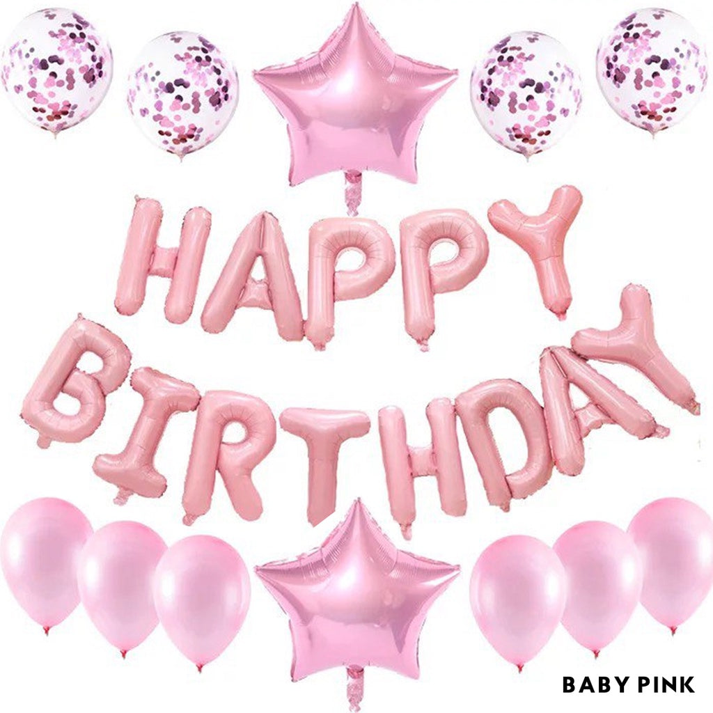 Happy Birthday Balloon Decoration Value Pack Background Banner Package Set [READY STOCK IN SG]