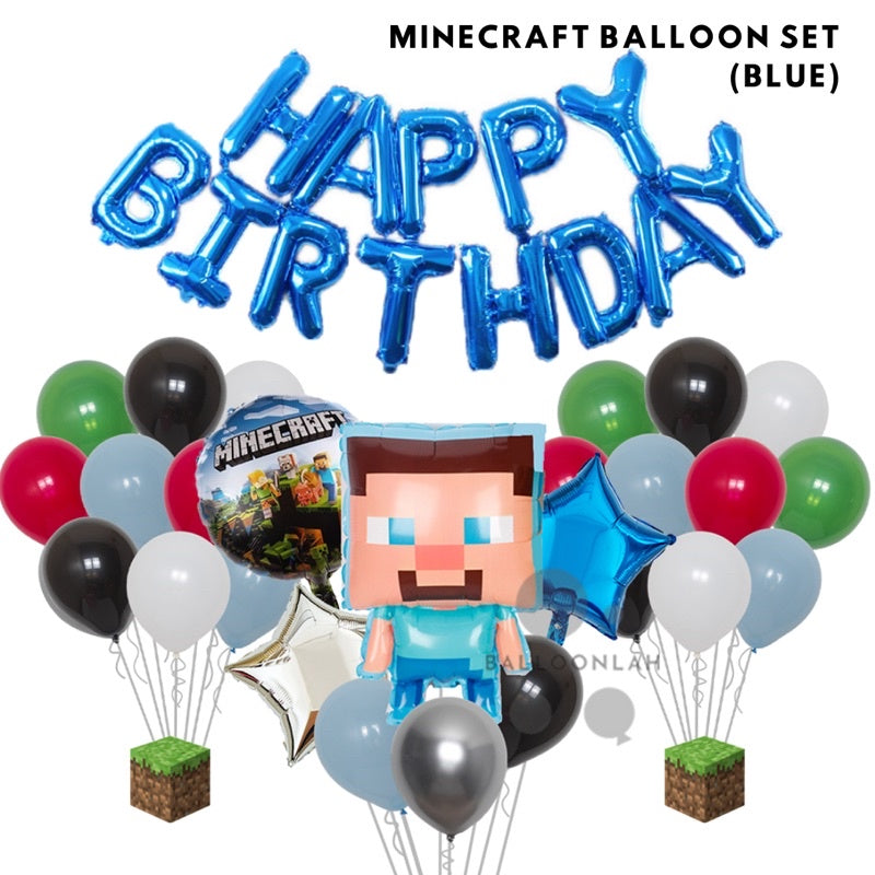 MINECRAFT Cartoon Themed Birthday Balloon [READY STOCK IN SG]