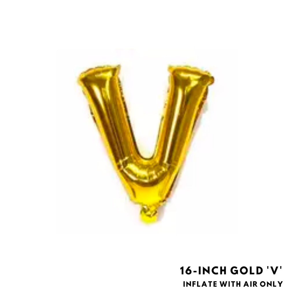 16-inch Gold Letter Foil Number Foil Balloons Air [READY STOCK IN SG]