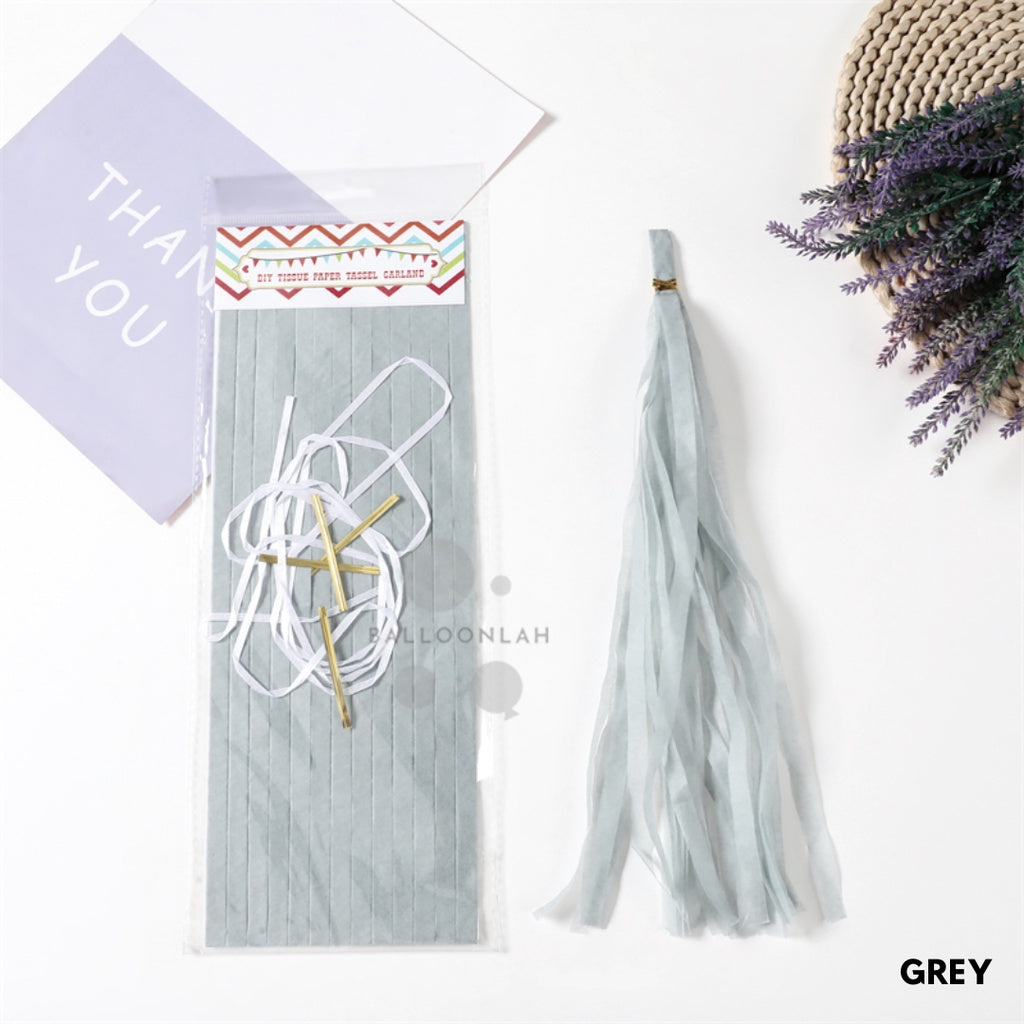Paper Tassel Garland DIY Birthday Decoration Tissue Paper Garland [READY STOCK IN SG]