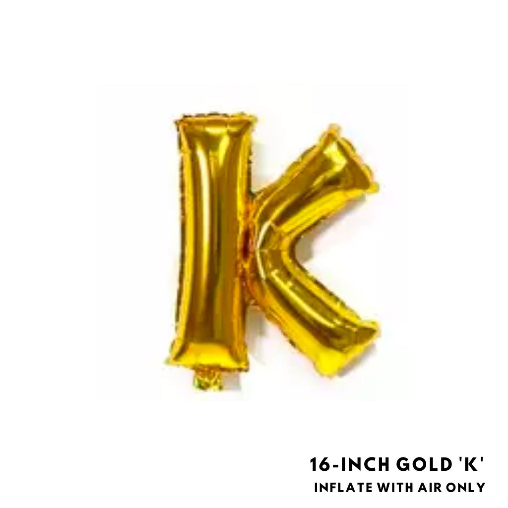 16-inch Gold Letter Foil Number Foil Balloons Air [READY STOCK IN SG]