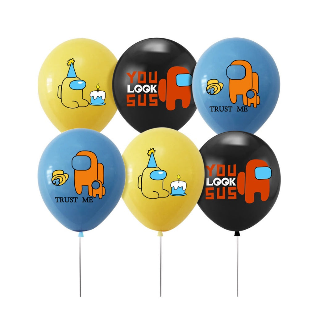 AMONG US Cartoon Themed Birthday Balloon Set [READY STOCK IN SG]