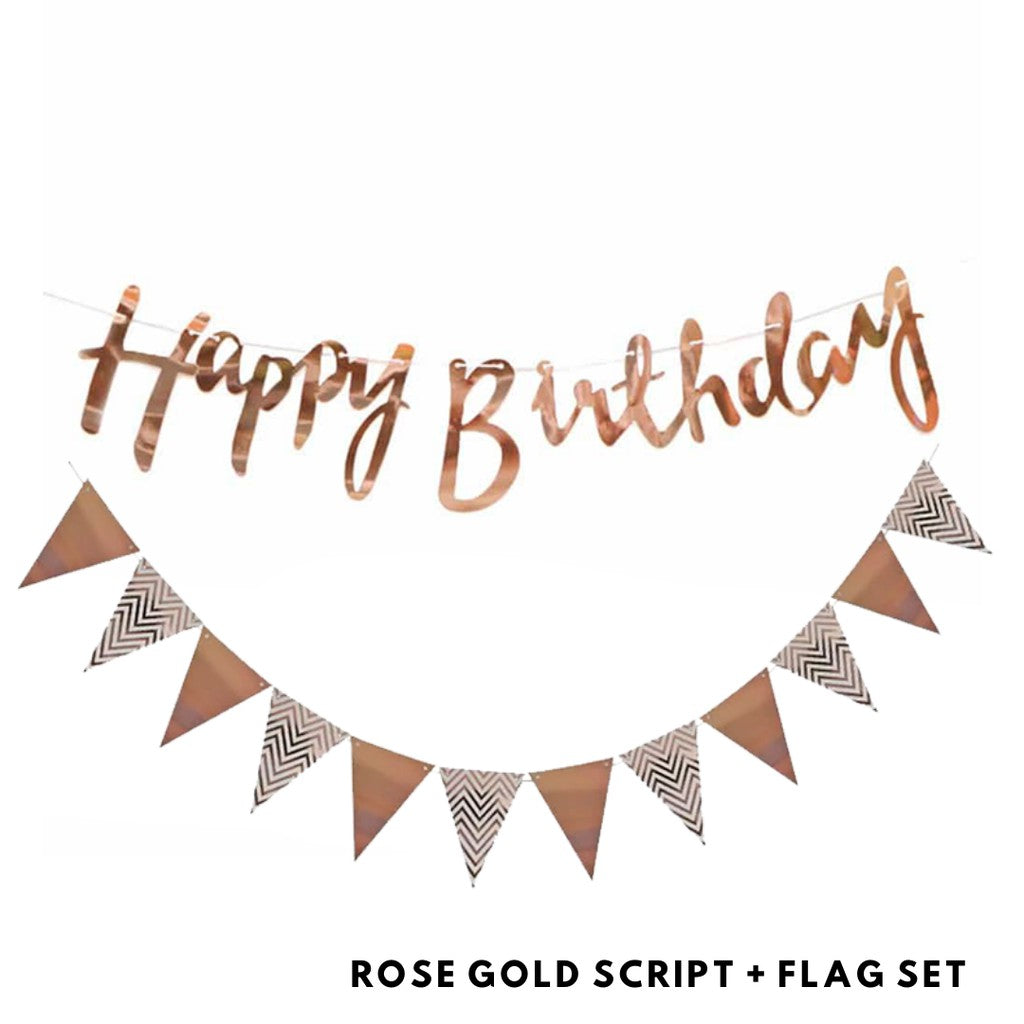 Happy Birthday Foil Party Banner Party Bunting [READY STOCK IN SG]