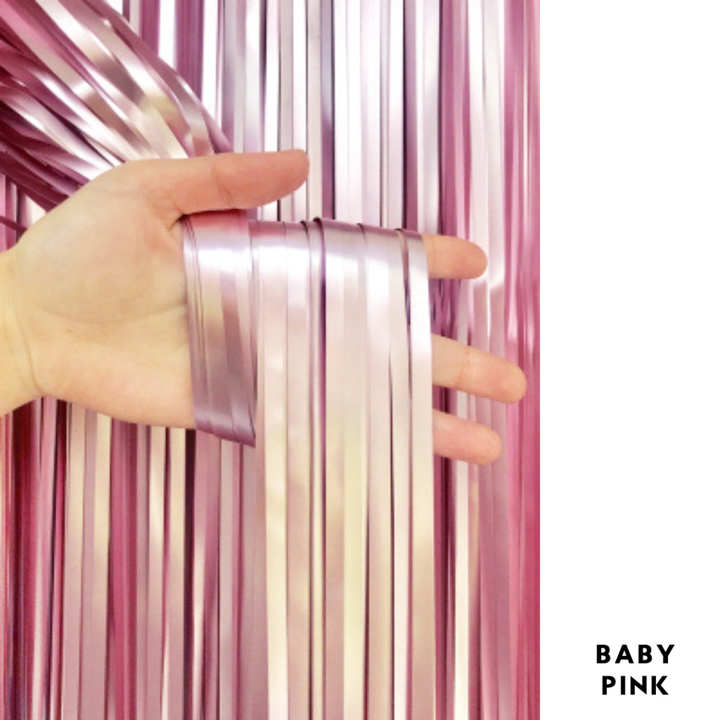 Tinsel Party Backdrop Premium Matte Finishing [READY STOCK IN SG]