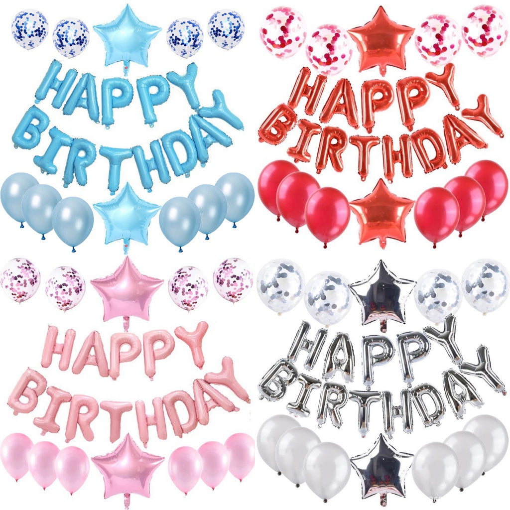 Happy Birthday Balloon Decoration Value Pack Background Banner Package Set [READY STOCK IN SG]