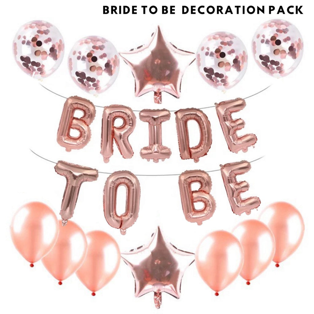 💍💖 BRIDE TO BE Rose Gold Decoration Set Hen's Party Night [READY STOCK IN SG]