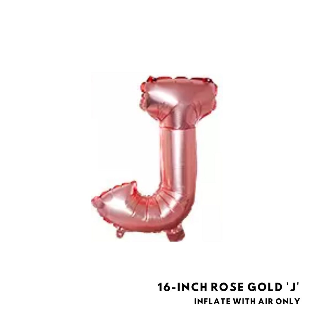 16-inch Rose Gold Letter Foil Number Foil Balloons Air [READY STOCK IN SG]