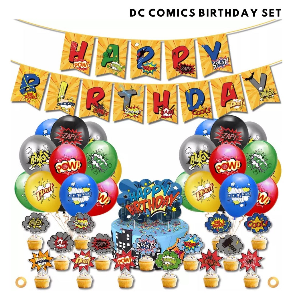 🦸‍♂️ BATMAN SUPERMAN Justice League DC Comics Party Balloon Birthday Children Foil Balloons [READY STOCK IN SG]