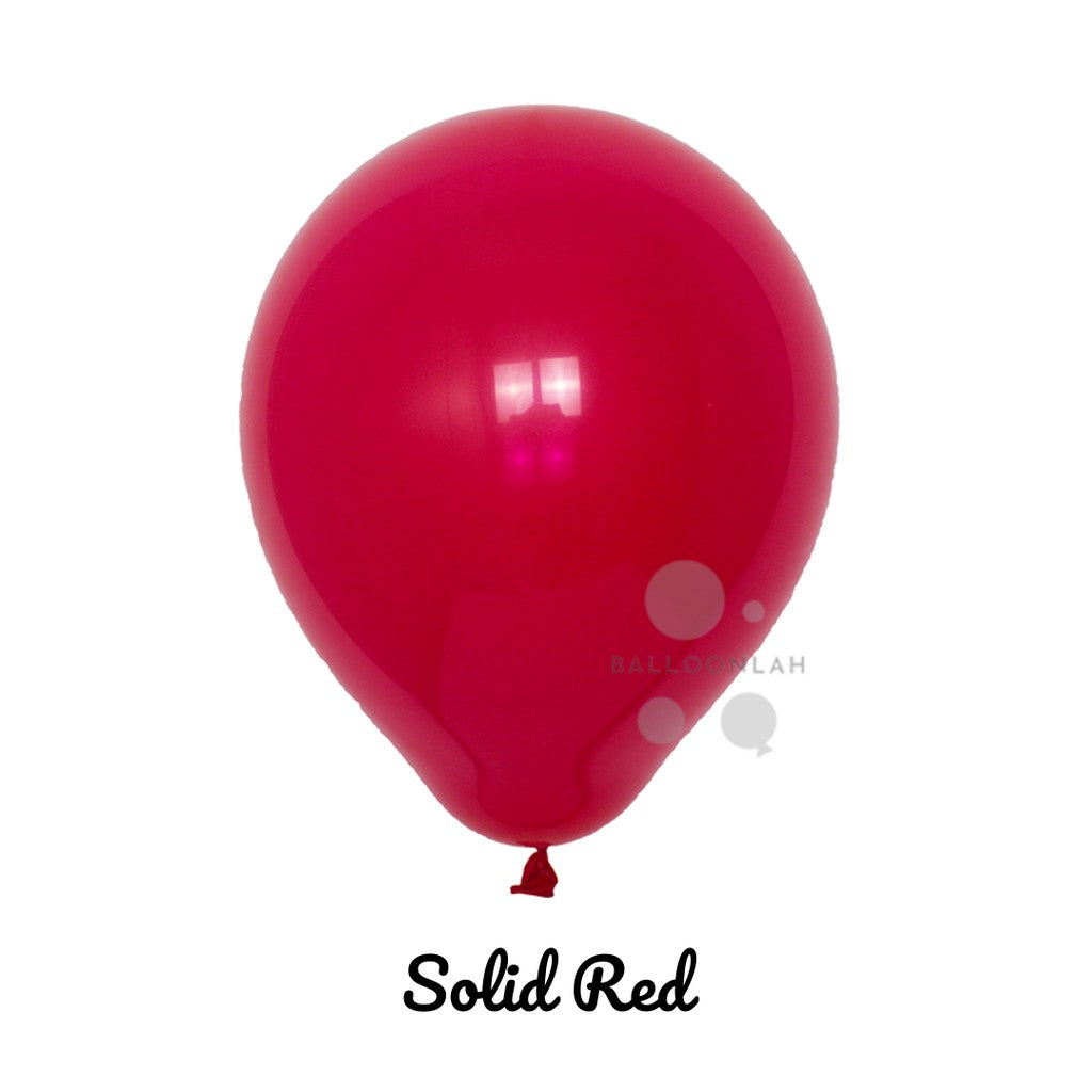 10” Solid Colour Helium Latex Balloons [READY STOCK IN SG]