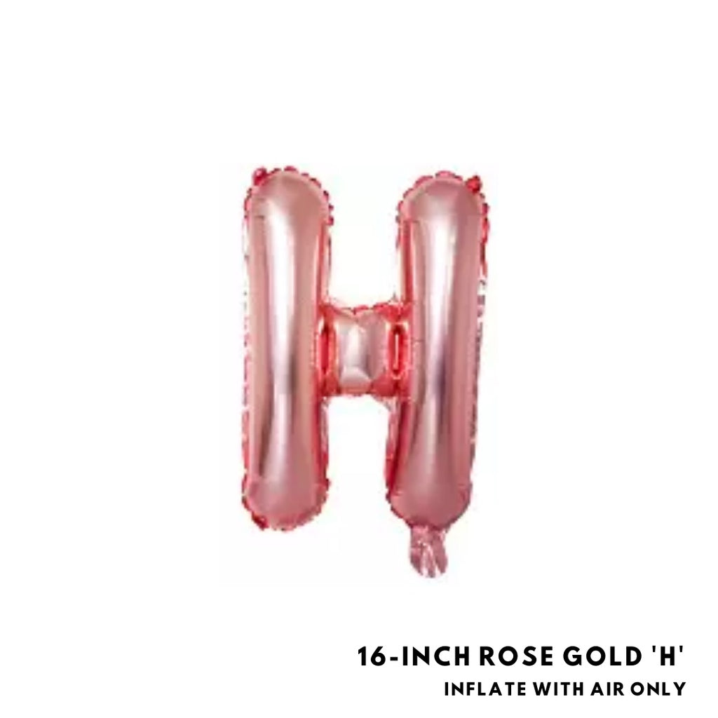 16-inch Rose Gold Letter Foil Number Foil Balloons Air [READY STOCK IN SG]