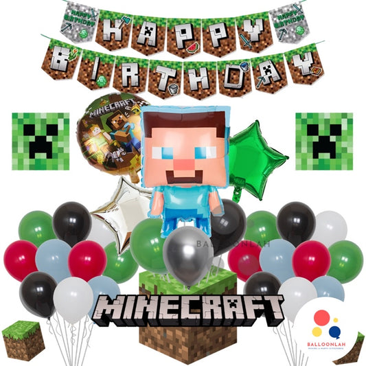 MINECRAFT Cartoon Themed Birthday Balloon [READY STOCK IN SG]