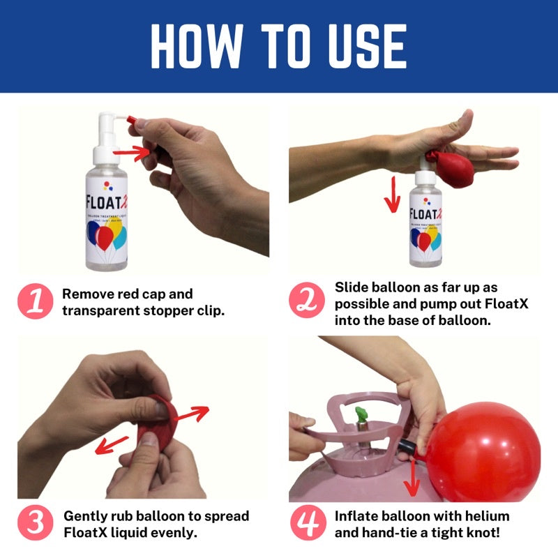 FloatX Helium Float Time Extender Balloon Treatment Liquid [READY STOCK IN SG]