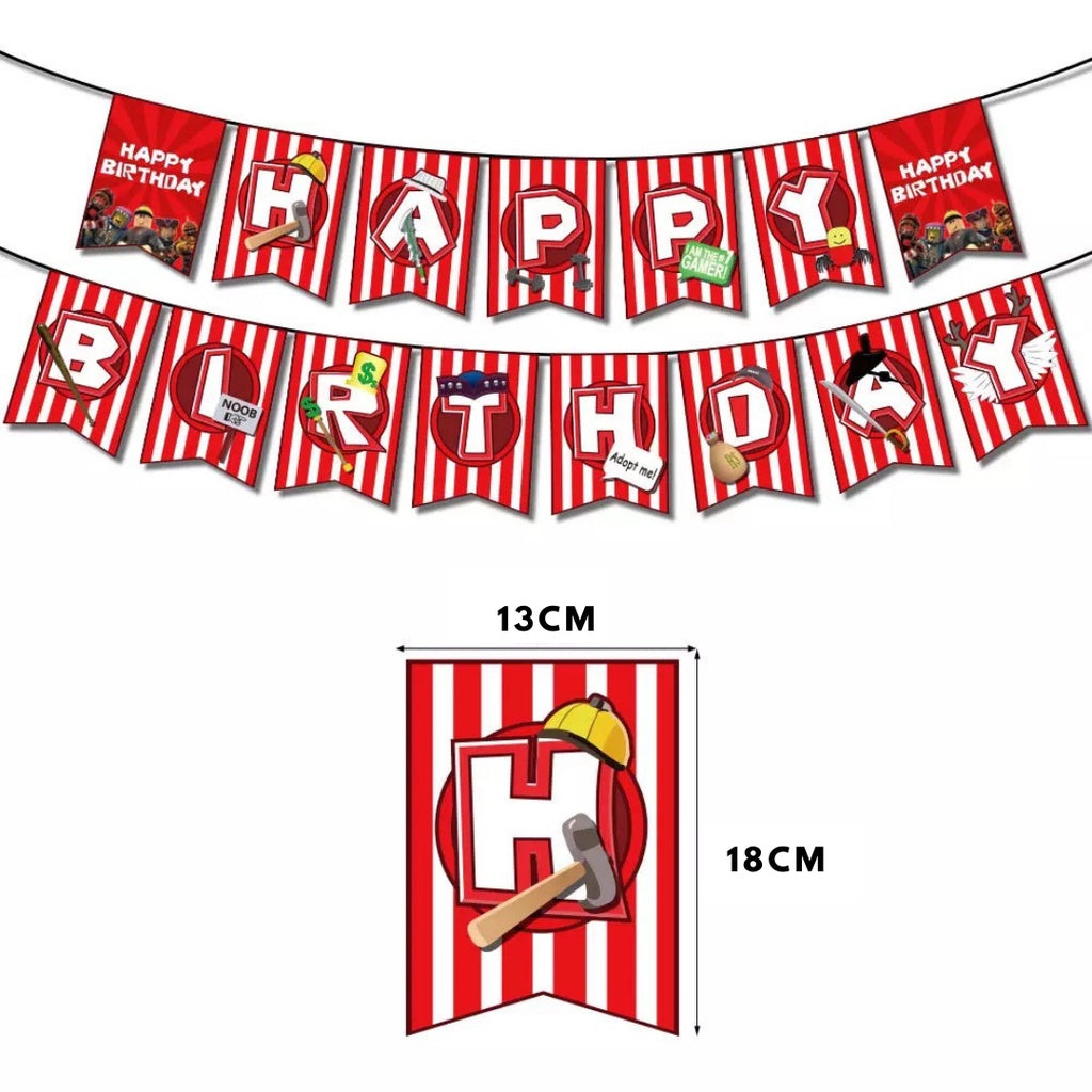 ROBLOX Cartoon Themed Birthday Balloon Set [READY STOCK IN SG]
