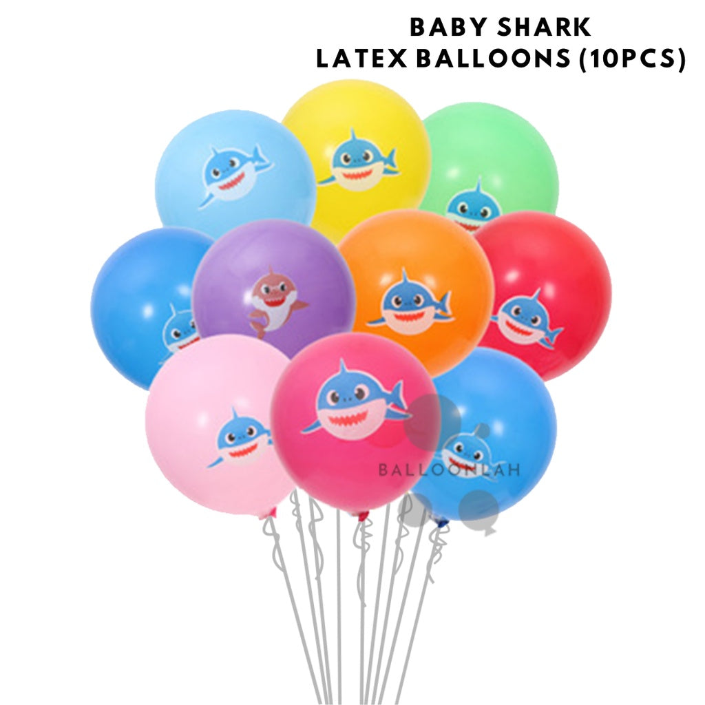 BABY SHARK Cartoon Themed Birthday Balloon [READY STOCK IN SG]