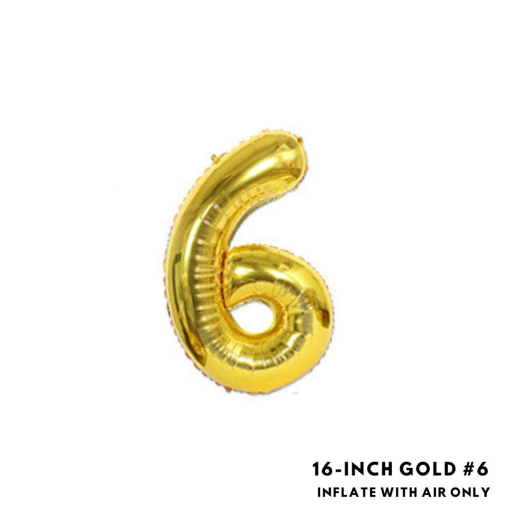16-inch Gold Letter Foil Number Foil Balloons Air [READY STOCK IN SG]
