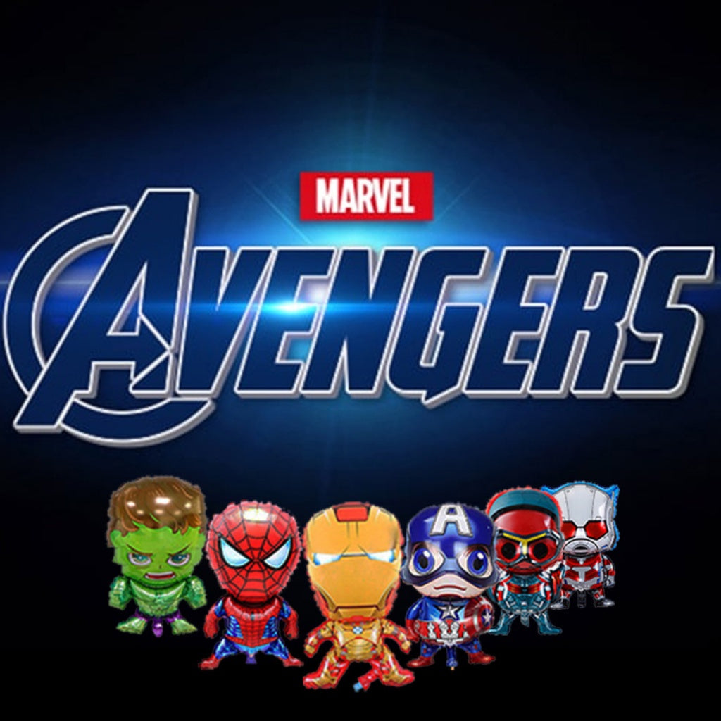 AVENGERS Spiderman Ironman Captain America Foil and Latex Balloon Birthday Set [READY STOCK IN SG]