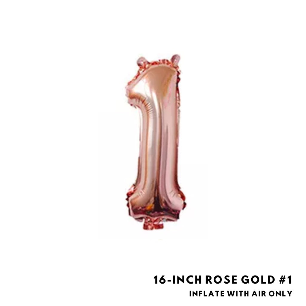16-inch Rose Gold Letter Foil Number Foil Balloons Air [READY STOCK IN SG]