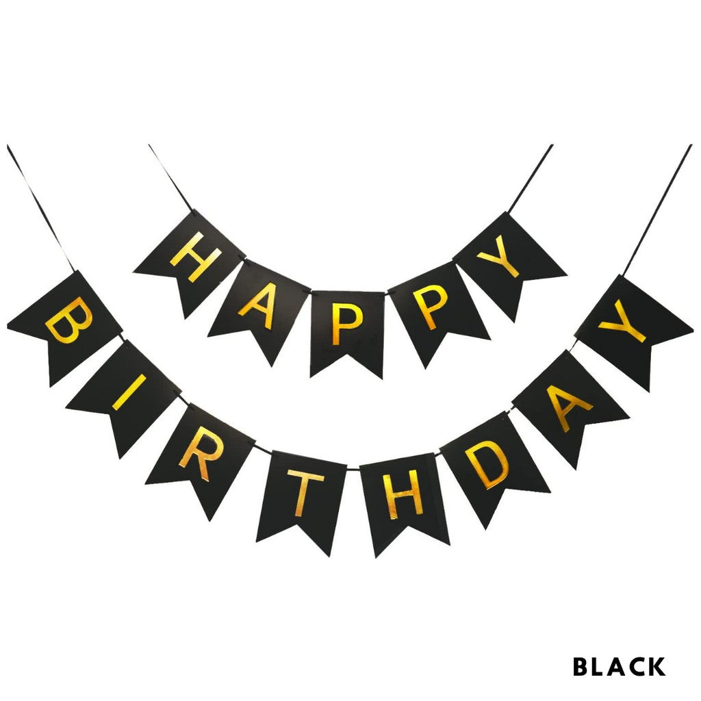 Happy Birthday Classic Party Banner Party Bunting [READY STOCK IN SG]
