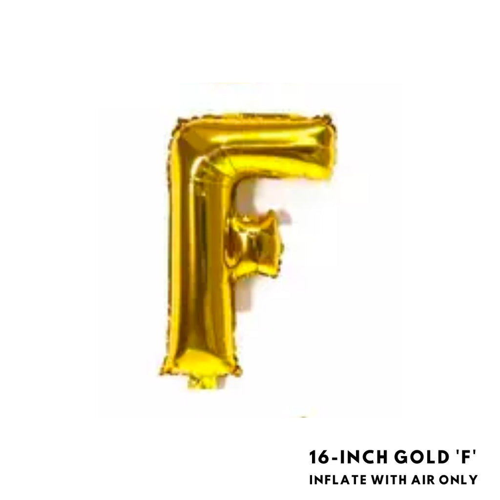 16-inch Gold Letter Foil Number Foil Balloons Air [READY STOCK IN SG]