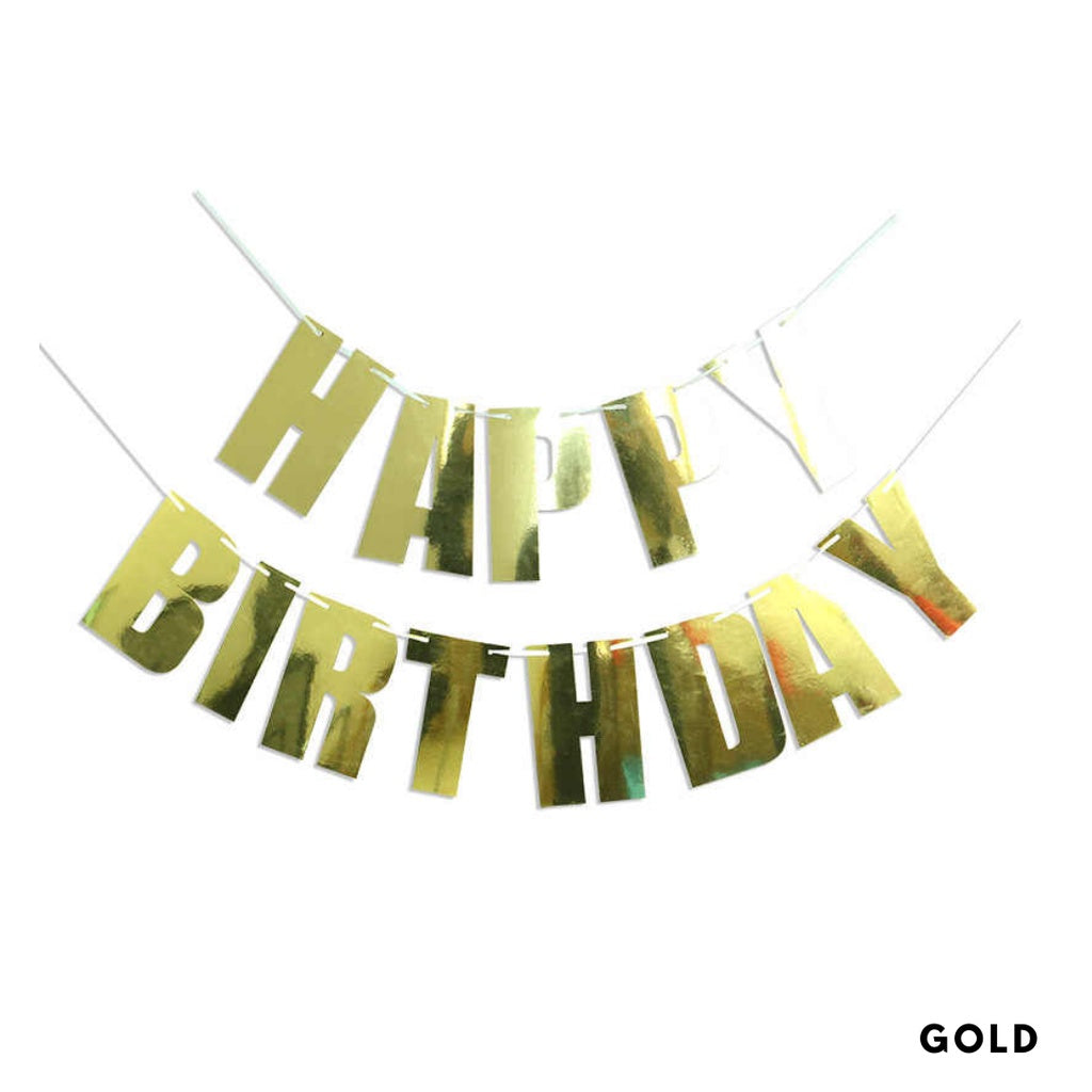 Happy Birthday Bold Party Banner [READY STOCK IN SG]