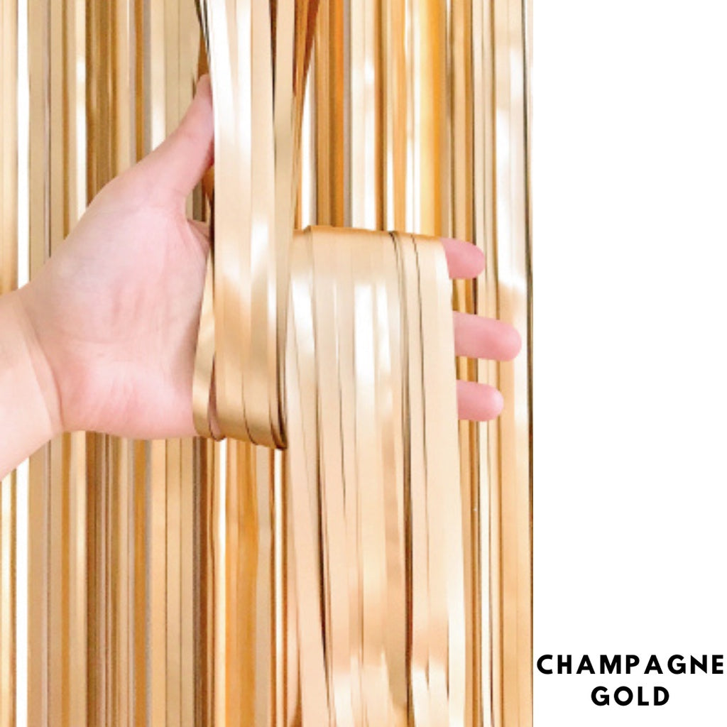 Tinsel Party Backdrop Premium Matte Finishing [READY STOCK IN SG]