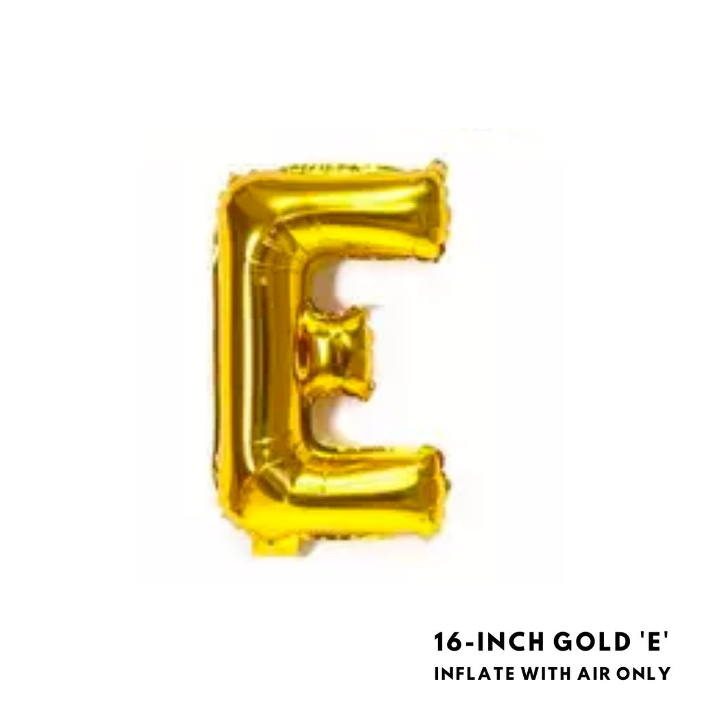 16-inch Gold Letter Foil Number Foil Balloons Air [READY STOCK IN SG]