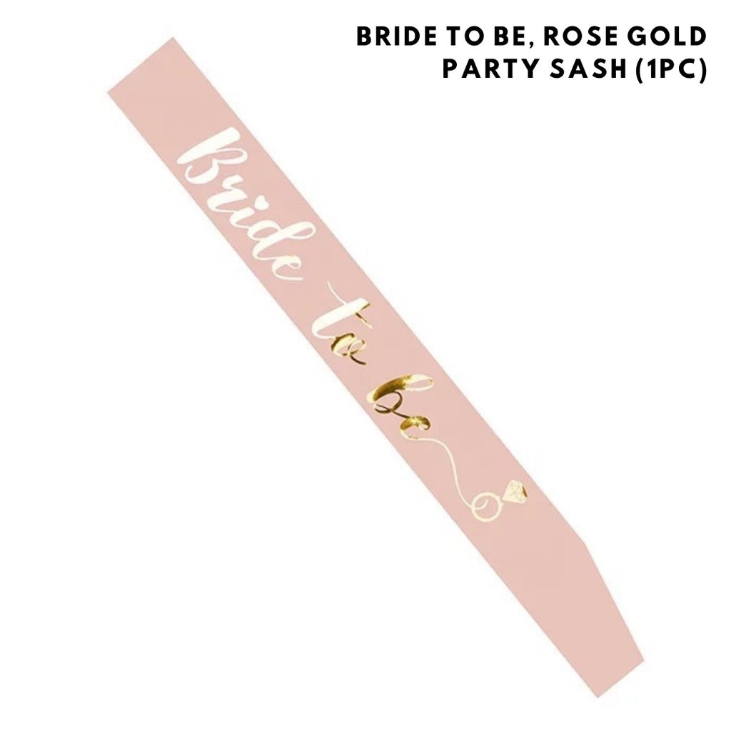 💍💖 BRIDE TO BE Rose Gold Essentials Hen's Party Night [READY STOCK IN SG]