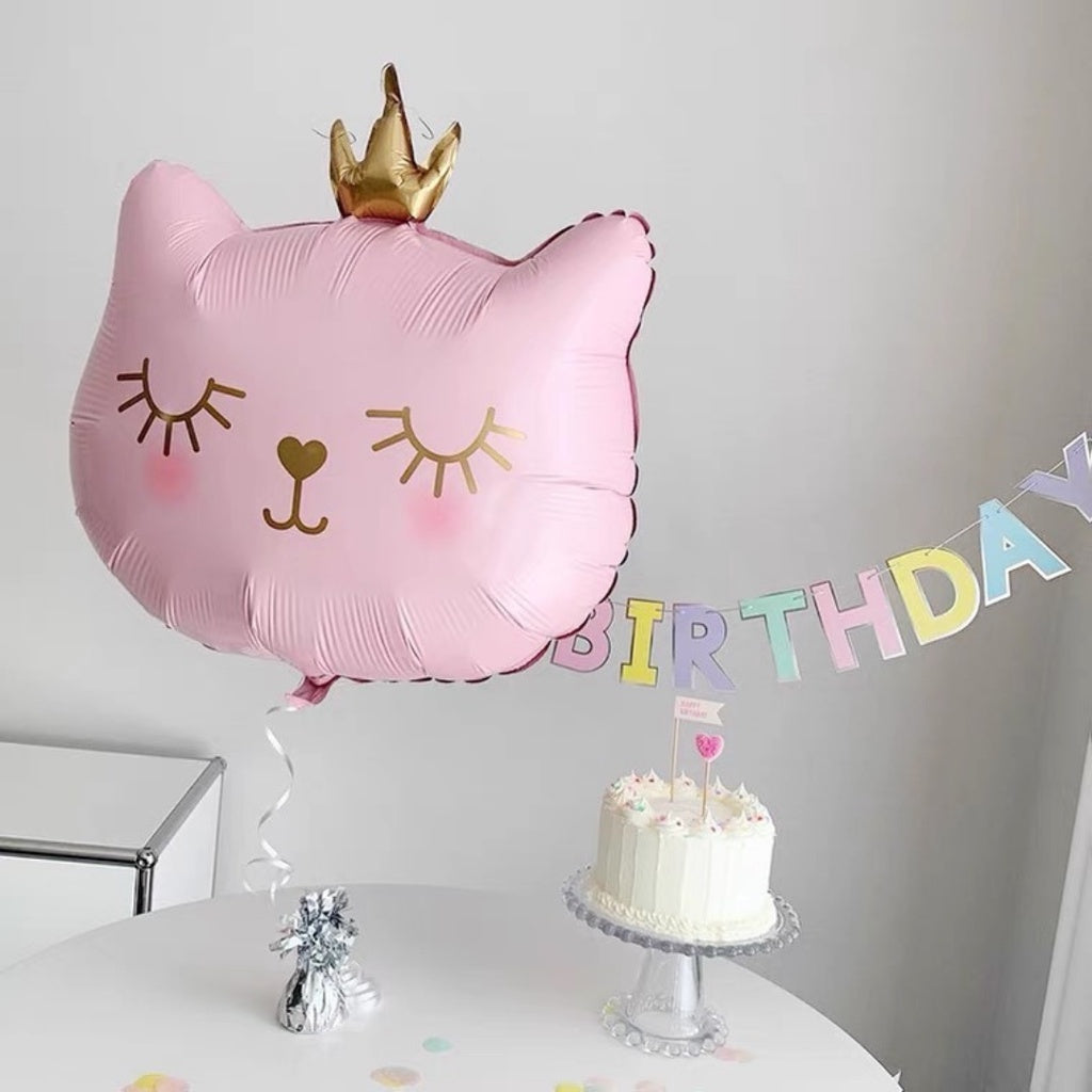 🐱 CAT Cute Cat Foil Balloon Bouquet Birthday [READY STOCK IN SG]