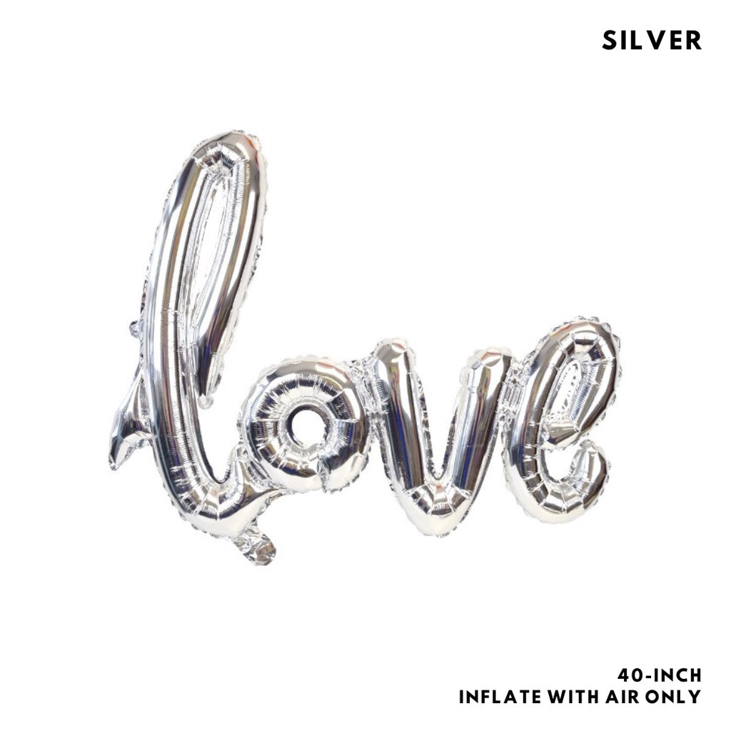 💖 LOVE 40-inch Letter Balloon Love Script Balloons [READY STOCK IN SG]