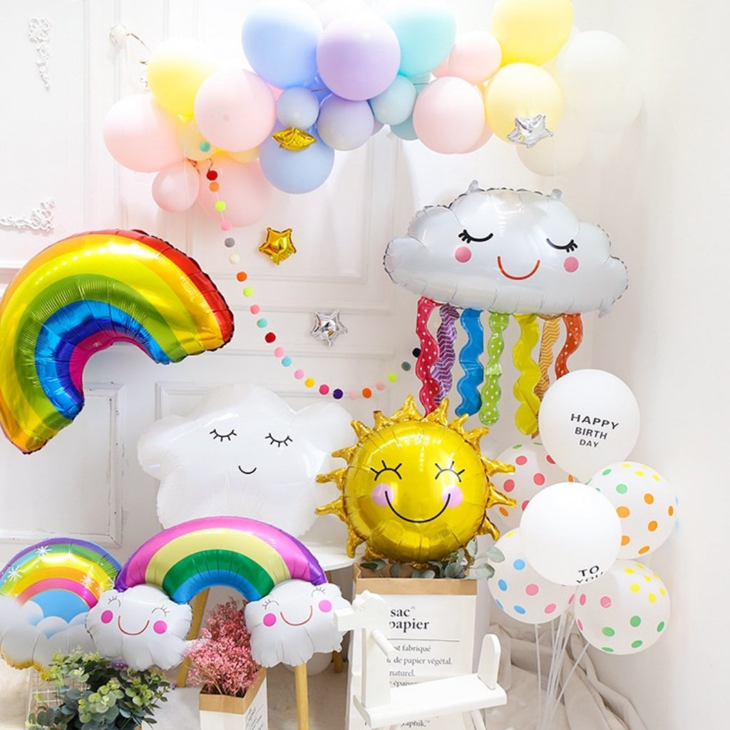 🌈 WEATHER Birthday Party Essentials Cloud Rainbow Sun [READY STOCK IN SG]
